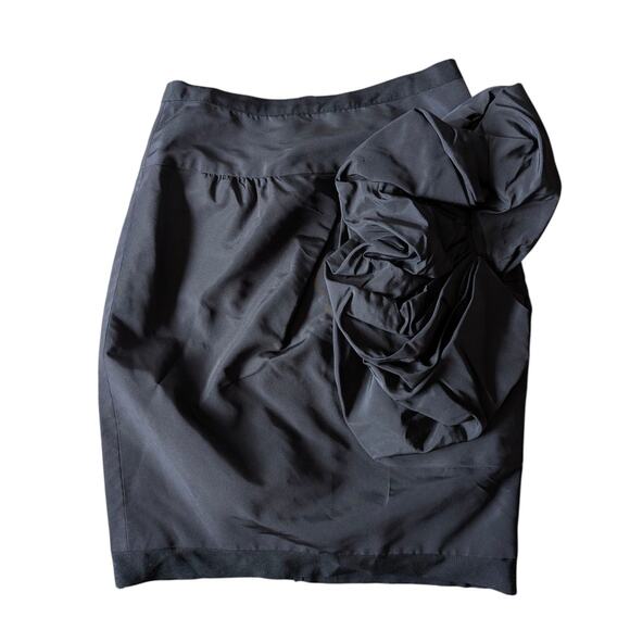 Oscar de la Renta Sculptural Flower Silk Skirt - Picture 1 of 10